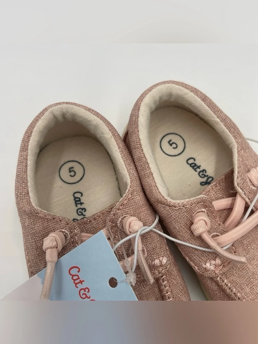 NWT Cat & Jack Kids Bobby Slip-On Sneakers Pink Size 5